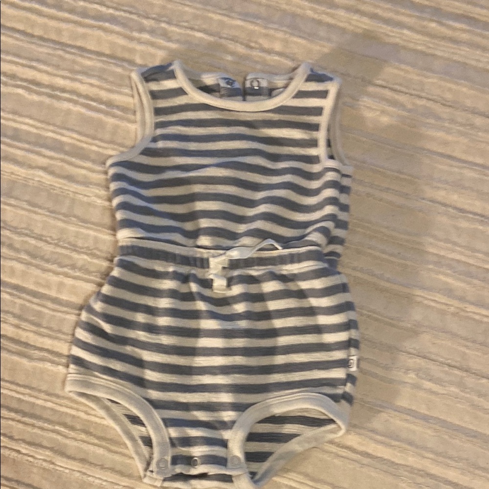 Striped Sleeveless Baby Onesie
